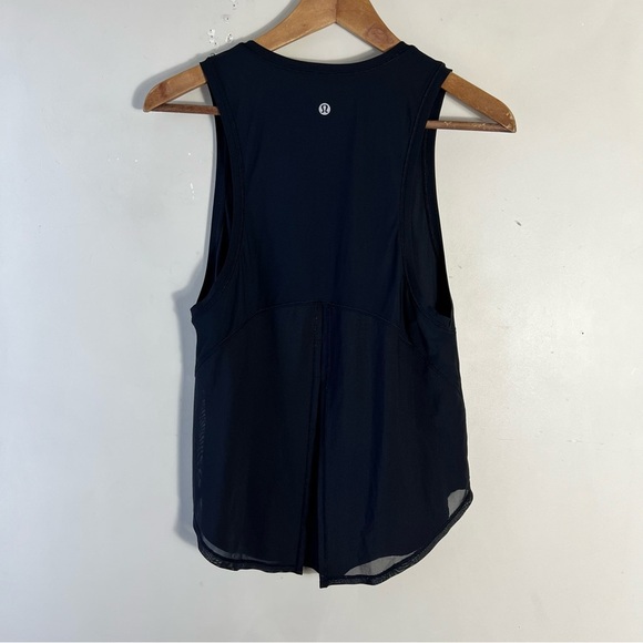 Lululemon Women’s Ace Tank Black Size 6 Back Split Relaxed Fit Running Run - Picture 5 of 11